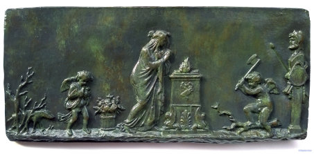 Altorrelieve pintura imitacion bronce antiguo